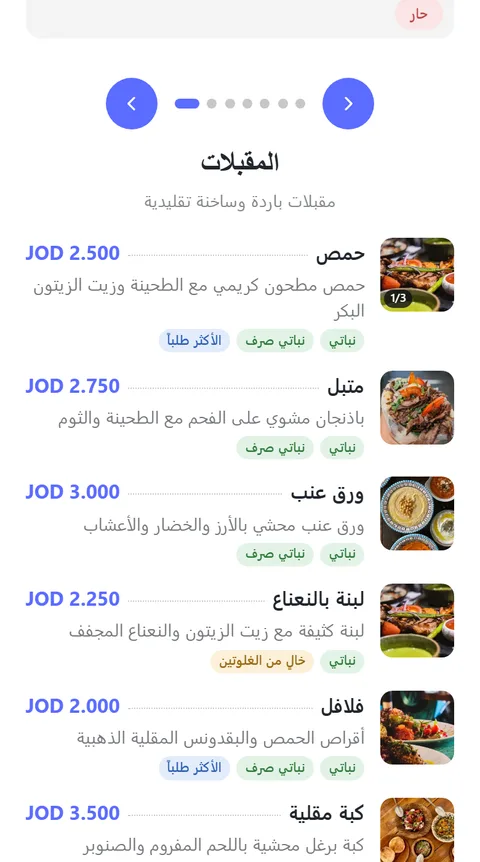 معاينة قالب Pager